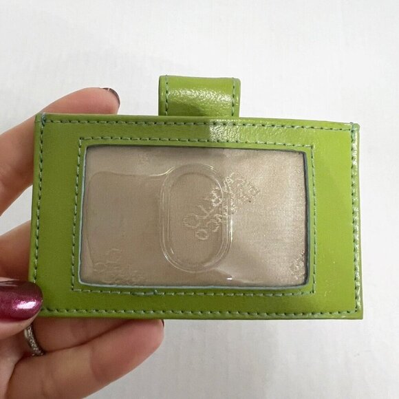 franco sarto id Credit Card Holder Neon Green Leather - Picture 1 of 7
